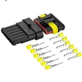 Resim Waterproof Su Geçirmez Konnektör Soket 6'lı 