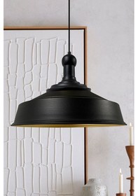 Resim Siyah Asaletli Siyah Long Knob Başlık Retro Sarkıt Lamba Restoran Salon Aydınlatma Siyah 
