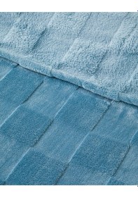 Resim English Home Classic Check Jakarlı Supersoft Çift Kişilik Battaniye 200x220 Cm Mavi Mavi 