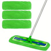 Resim 2/3/6 Adet Ekstra Büyük Mikrofiber Mop Pedleri - Yeşil, Yeniden Kullanılabilir & Yıkanabilir, Evcil Hayvan Tüylerini ve Tozu Kolayca Yakalar, Dayanıklı & Kurulumu Kolay, XL Paspaslar İçin Mükemmel Uyum, Sert Ahşap & Fayans Zeminler için İdeal, Dökme Yüzeyli, Yüksek Emicilik Materyali 