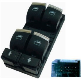 Resim AUDİ Q7 2008 - 2011 SOL DÖRTLÜ CAM DÜĞMESİ VAKUMLU 