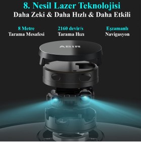Resim Abir X8 Lidar 4000pa Robot Süpürge & Paspas 