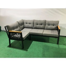Resim Melisa 2+2 Köşe Yön Değiştirilebilir Koltuk Takımı Balkon-bahçe-kafe-çay Seti Fonksiyonel Gri 