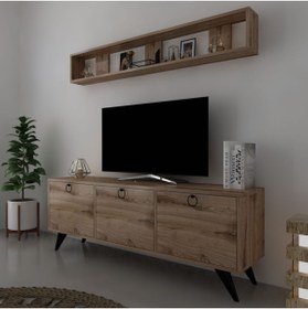 Resim Myniture Home & Living Kulplu Dolaplı Modern Tv Sehpası Q3029-3 