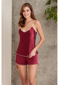 Resim Pierre Cardin 7200 Bordo 4'lü Gecelik Takımı 001 