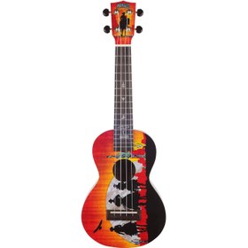 Resim Mahalo MA2WW Artist Elite Series Concert Ukulele (Wild West) 