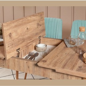 Resim Palermo Benchli Yemek Masası Takımı Atlantik Fıstık Yeşil 