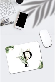 Resim pixolog Tropik Desenli P Harfli Mouse Pad 