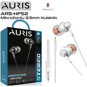 Resim Auris MİKROFONLU 3.5mm JACK GİRİŞLİ SİLİKON BAŞLIKLI STEREO KULAK İÇİ KABLOLU KULAKLIK 