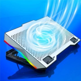 Resim Givecool S601 Rgb Laptop Soğutucu 6 Kademe Yükseklik 1 Fan 16CM Alüminyum Soğutma Standı 