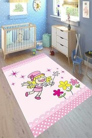 Resim Perla Soft Kaymaz Tabanlı Yıkanabilir Antibakteriyel Dijital Baskı Çocuk Halısı, 180 x 280 CK-10080A-PRL 