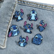 Resim 7 adet Lilo & Stitch Emaye Pimi - Sevimli Anime Karakter Broşları, Oyuncak İfade ile, Sırt Çantaları, Giysiler ve Aksesuarlar için İdeal, Anime Aksesuarları | Oyuncak Karakter Tasarımı | Dayanıklı Alaşım 