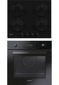 Resim Candy FCP405N/E - CVW6BB Siyah Cam Ankastre Set 