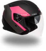 Resim Origine Palio 2.0 Eko Mat Siyah-Pembe Güneş Vizörlü Açık Kask 