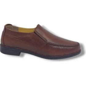 Resim Zerhan 044 Erkek Taba Hakiki Deri Poli Taban Loafer Ayakkabı 