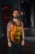 Resim Freeyez Hulk Fire Gym Fitness Tank Top Sporcu Atleti 