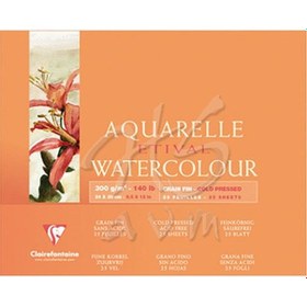 Resim Clairefontaine Etival Sulu Boya Blok 30 Yaprak 300G 24X32 Cm 