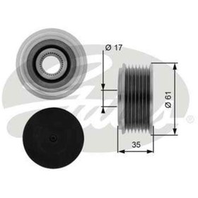 Resim Genel Markalar ALTERNATOR KASNAGI RULMANLI TRANSIT 2.4 TDCI 00 06/ALTERNATOR OEM NO ICIN 2C1T10300BA-GATES OAP7070 