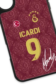Resim Galatasaray Mauro Icardi 3. Forma İmzalı Cam Telefon Kılıfı - iPhone 16 