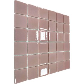 Resim MozaiKristaL Mutfak Tezgah Arası, Banyo, Sauna, Spa, ve Yaşam Alanlarının Tüm Yüzeyleri Için. A. Pembe 31.5X31.5 Cm. Fileli Cam Mozaik. ( 10 File Karo = 1 M2 Fiyatıdır ) 