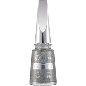 Resim Flormar Glitter Yarı Saydam Simli Oje GL38 Holographic Silver 