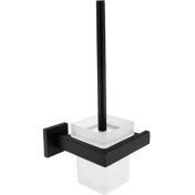 Resim Xinh Siyah Modern 304 Paslanmaz Çelik Banyo Donanım Seti Siyah Yağlı Bronz Kare Taban Duvara Montaj Banyo Aksesuarları | Banyo Donanım Seti | Banyo Donanım Banyo Aksesuarları (Yurt Dışından) 