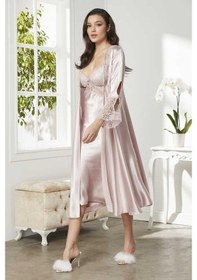 Resim Pierre Cardin Pudra 6'lı Full Güpür Gecelik Sabahlık Tk 6620 001 