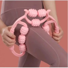 Resim Selülit Masaj Aleti 9 Tekerlekli Lenf Drenaj Rulosu 