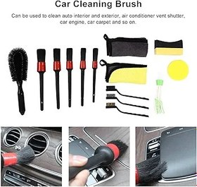 Resim AUNMAS 14 Adet Araba Detaylandırma Fırça Seti, PVC Malzeme, İç Ve Dış Araç Bakımı Için Verimli Temizlik Araçları 