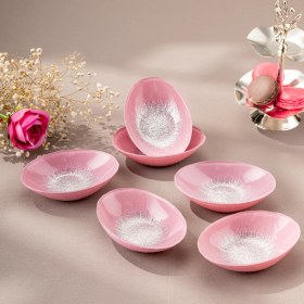 Resim Emsan Pastel 6 Parça Cam Gondol 12 cm Pembe 