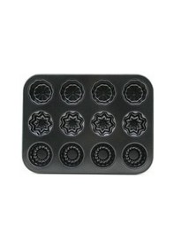 Resim Baysa Metal Muffin Kalıbı 12'li Siyah 