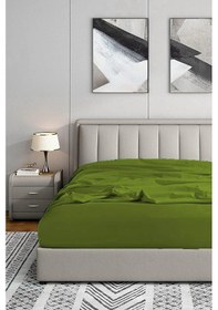 Resim Soley Jersey %100 Pamuk Tek Kişilik 100 X 200 Lastikli Çarşaf Yeşil 