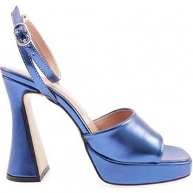 Resim Dgn 3587-23y Kadin Kristal Kalin Bantli Kalin Topuklu Sandalet 3587-2271-R15018 Mavi 