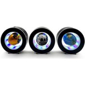 Resim River World Ledli Yuvarlak Siyah Model Dünya Küre Manyetik 