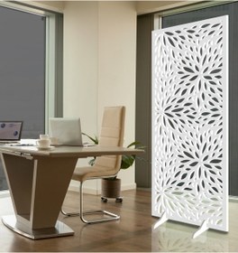 Resim Liar Dekor Liar Ahşap Seperatör (Paravan) - KSP-43 - (18 mm) - (100 cm x 210 cm) - (Beyaz) 