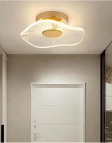 Resim İstanbul Avize Şapka Plafonyer Tavan Gold 3 Renk Led Lüx Modern L 