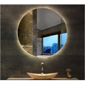 Resim Toprak Dekor 60 cm Günışığı Ledli Ayna Banyo Aynası 