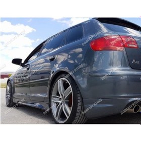Resim Audi A3 8p Yan Marşpiyel Seti Sline Görünüm - Sağ Sol - 2004-2012 5kapı Uyumlu Sportback 