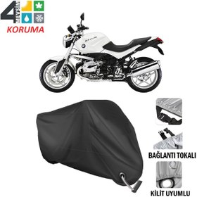 Resim Bmw R1200 R Motosiklet Brandası ( Kilit Uyumlu - Siyah 