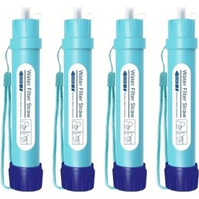 Resim Fochsia 2/4 Adet Mini Su Filtresi Pipeti Doğa Yürüyüşü Kamp Seyahat Acil Durum 