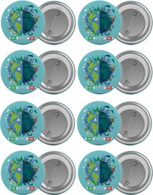 Resim Çevre Koruma Haftası Çanta Rozeti Seti 8 Adet En Büyük Boy 5.8Cm (541731289) 