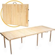Resim Shop a Way pratikoutdoor Katlanır Kamp, Piknik ve Bahçe Masası 75x180 cm - Ham Naturel Renk 
