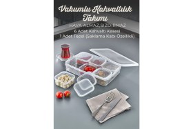 Resim 7 Parça Vakum Kapaklı Sızdırmaz Hava Almaz Kahvaltıık Seti - Kahvaltılık 