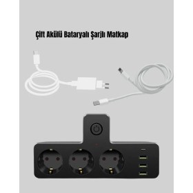 Resim Techora Sale Ev ve Ofis Için Akıllı Çoklu Priz 7 Girişli 