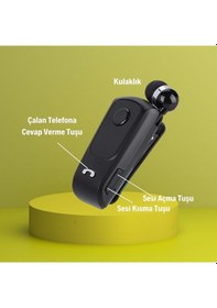 Resim Büro Ev Ofis Personel Telefonu İçin Makaralı Kulak İçi Bluetooth Kulaklıklı Mikrofon 