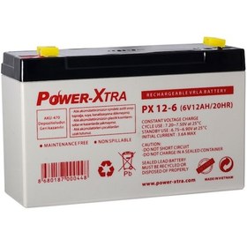 Resim Power-Xtra 6 V 12 AH Bakımsız Kuru Akü 