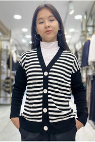 Resim Minimoda Kids Kız çocuk çizgili hırka 