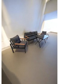 Resim Pimango Pi Elize Bahçe Balkon Mobilyası Antrasit 3+1+1 Ve Perla M Antrasit 