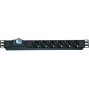 Resim AGER 19" 1U 6lı Sigortalı Priz Modülü Metal övdeli AA-PRZ01U19- 