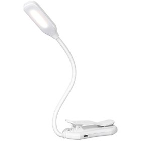 Resim Symbee Usb Şarjlı Kitap Klaması Işığı - Dokunmatik Anahtar, 3 Seviye Parlaklık, Esnek Kafa, Göz Korumalı Yumuşak Işık, Yerleşik Pil Diğer 